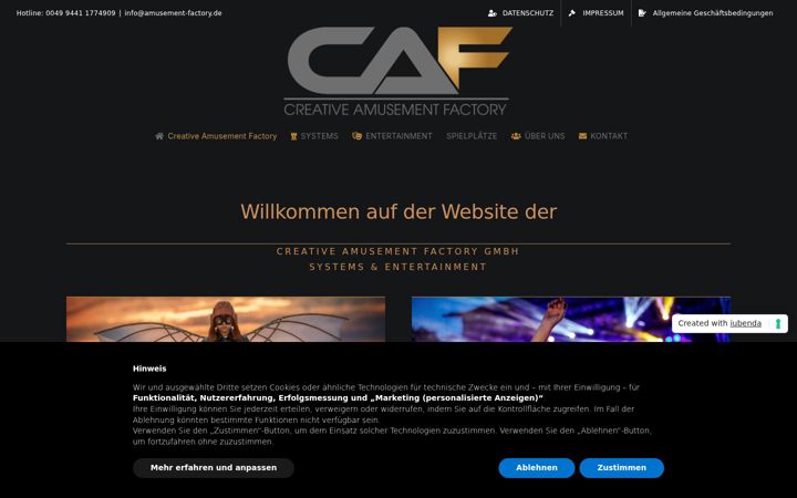 Screenshot of amusement-factory.de