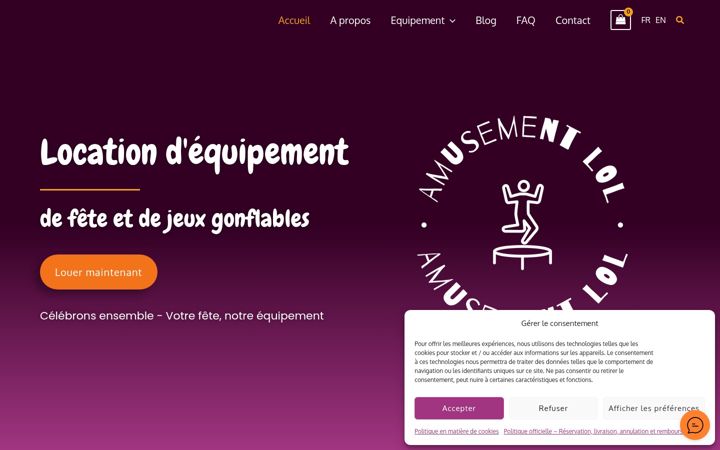 Screenshot of amusementlol.ca