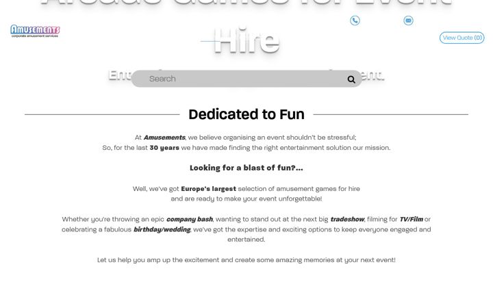 Screenshot of amusements.co.uk