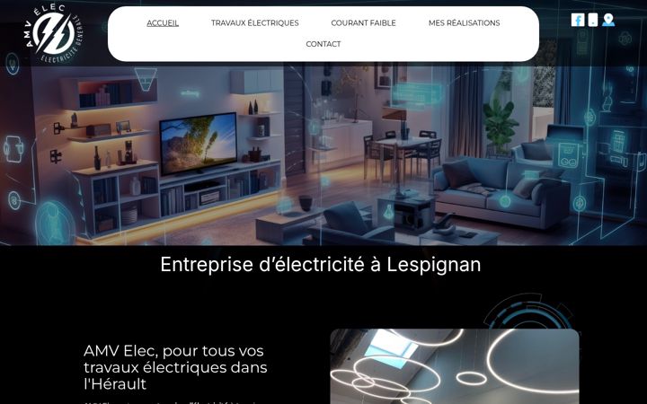 Screenshot of amv-electricite.fr