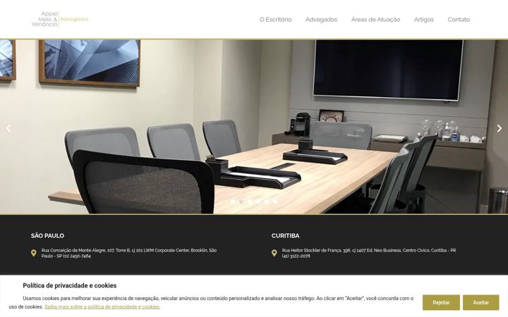 Screenshot of amvadvogados.adv.br