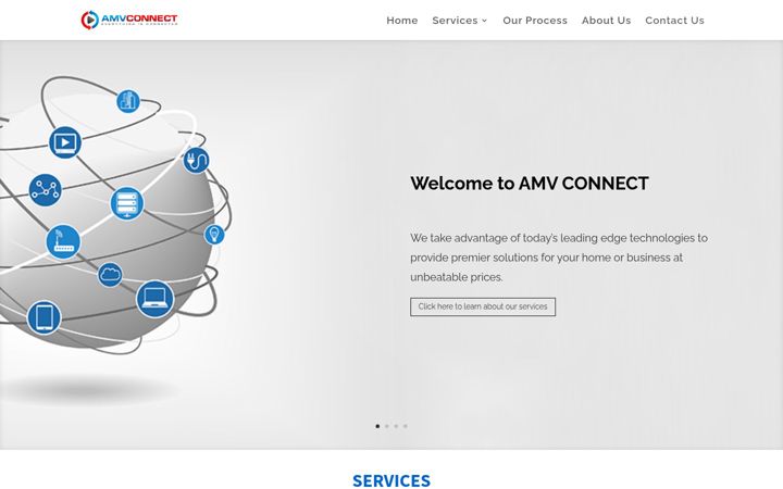 Screenshot of amvconnect.com