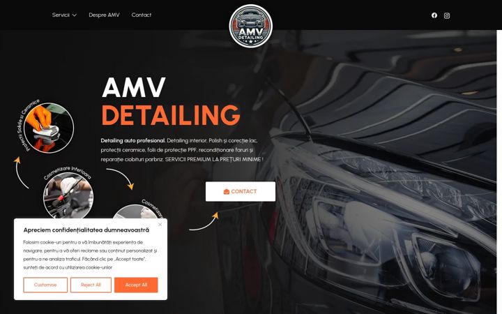 Screenshot of amvdetailing.ro