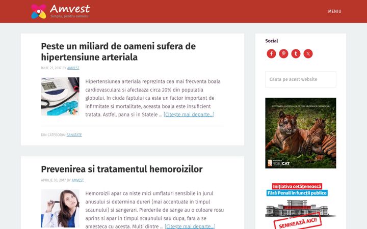 Zrzut ekranu amvest.ro
