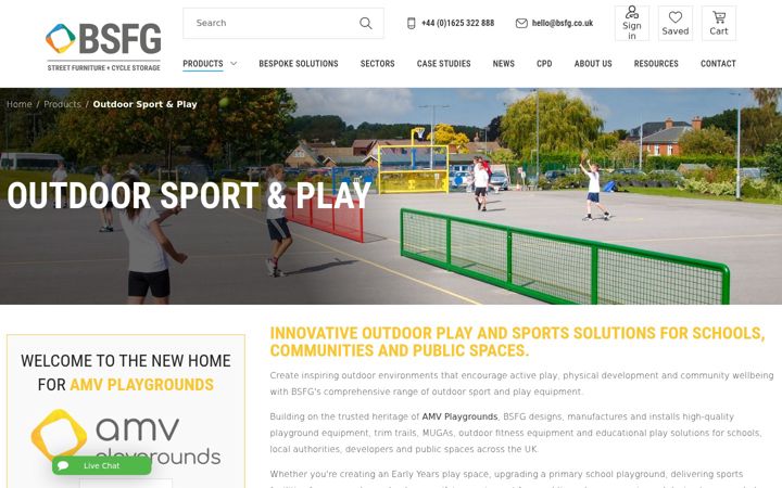 Screenshot of amvplaygrounds.co.uk