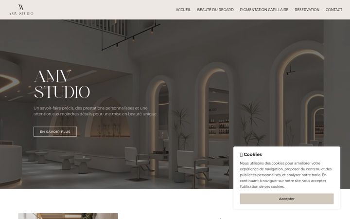 Screenshot of amvstudio.fr