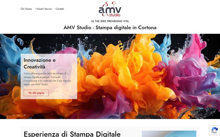 Kuvakaappaus sivustosta amvstudio.it