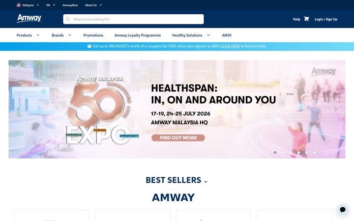 Screenshot of amway.my