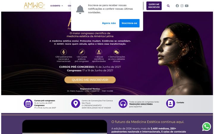 Screenshot του amwcbrazil.com.br
