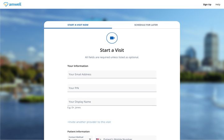 Screenshot of amwellnow.com