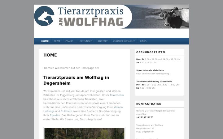 Screenshot of amwolfhag.ch