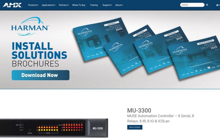Screenshot of amx.com