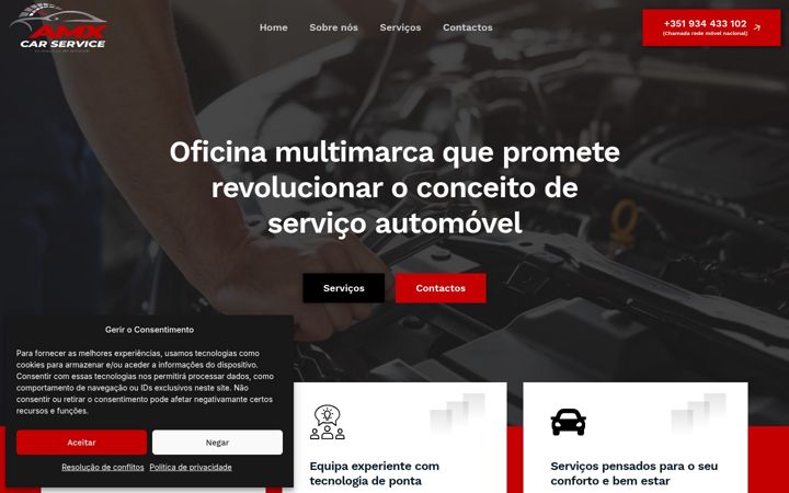 Screenshot di amxcarservice.pt
