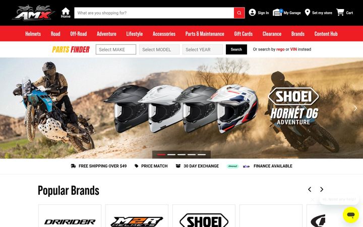 Screenshot of amxsuperstores.com.au