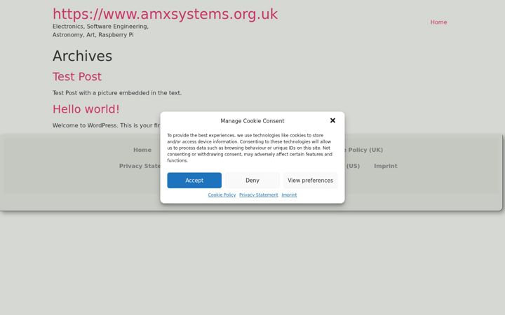 Screenshot of amxsystems.org.uk