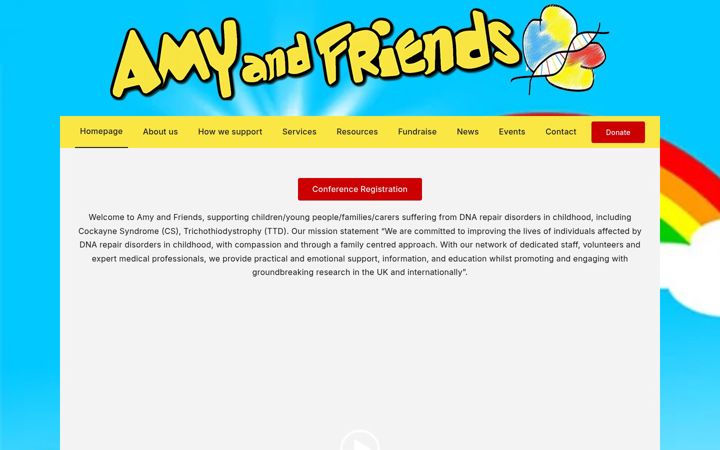 Screenshot του amyandfriends.org