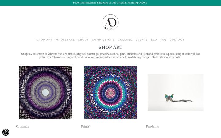 Screenshot of amydiener.com