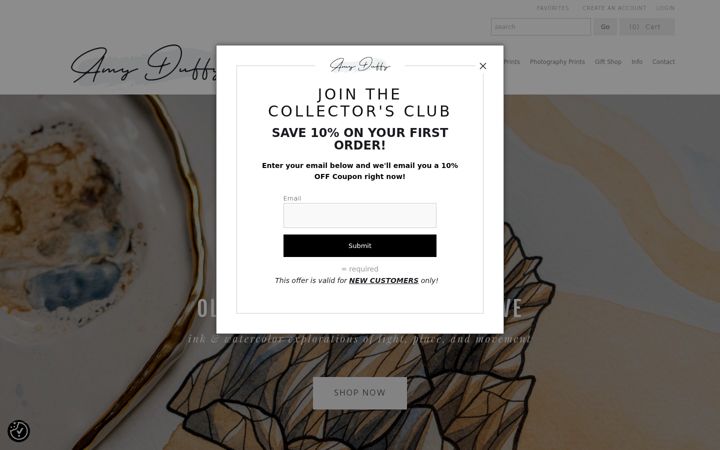 Screenshot of amyduffy.com