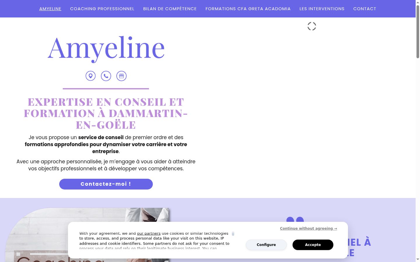 Screenshot del banner di consenso mostrato prima di qualsiasi interazione