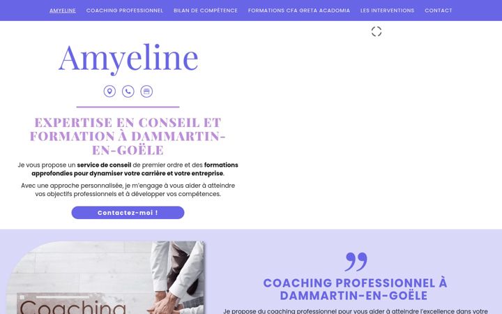 Screenshot ta' amyeline-coaching-professionnel.fr