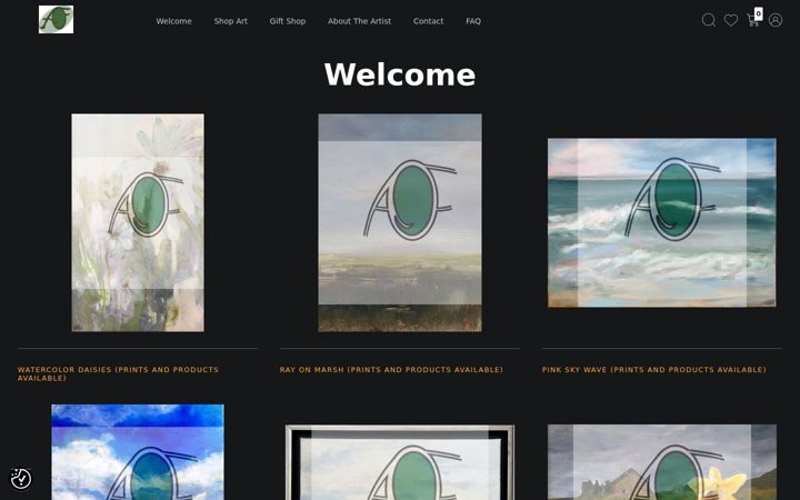 Screenshot of amyfissell.com