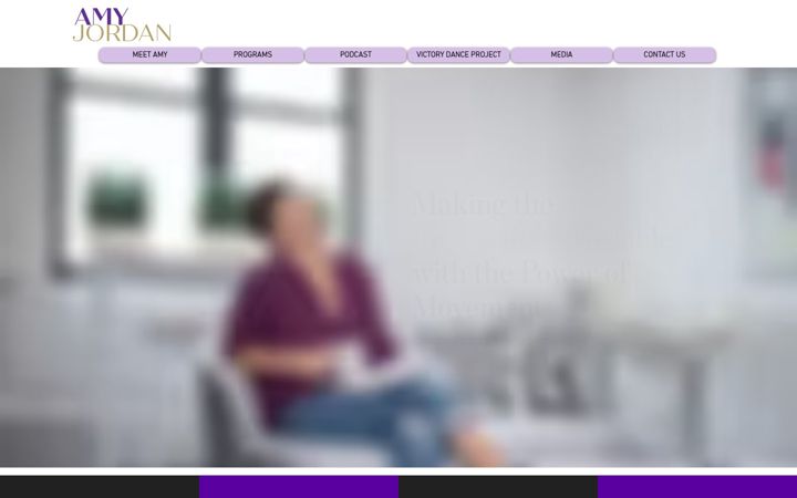 Screenshot of amyjordanspeaks.com