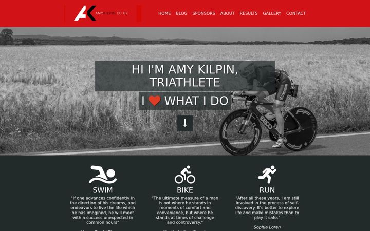Screenshot of amykilpin.co.uk
