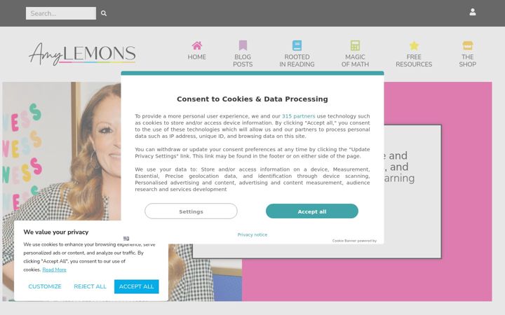 Screenshot of amylemons.com