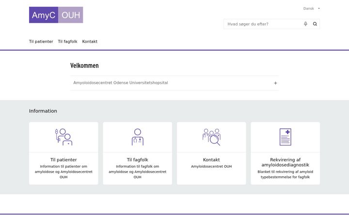 Screenshot stránky amyloidose.dk