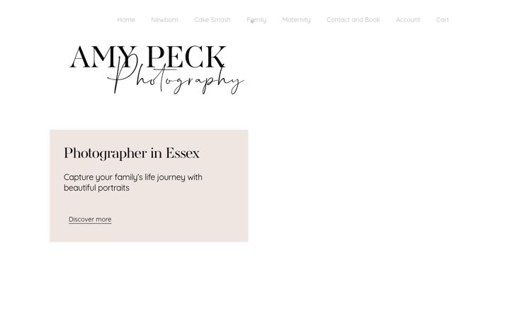 Screenshot of amypeckphotography.co.uk