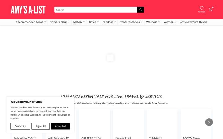 Screenshot of amysalist.shop