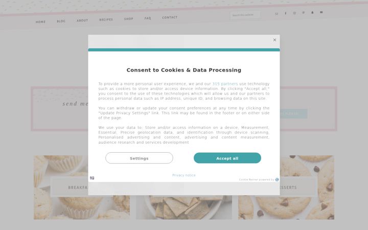 Screenshot of amyshealthybaking.com