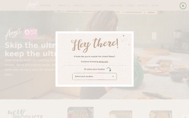 Screenshot of amyskitchen.se