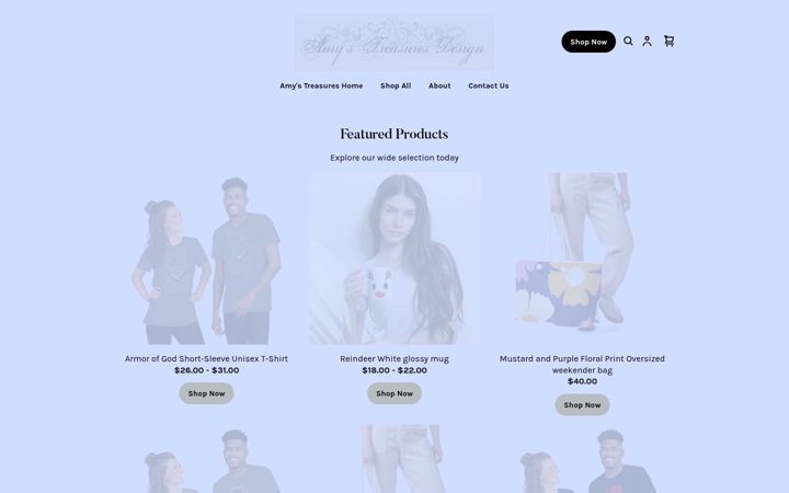 Snímek obrazovky amystreasuresdesign.com