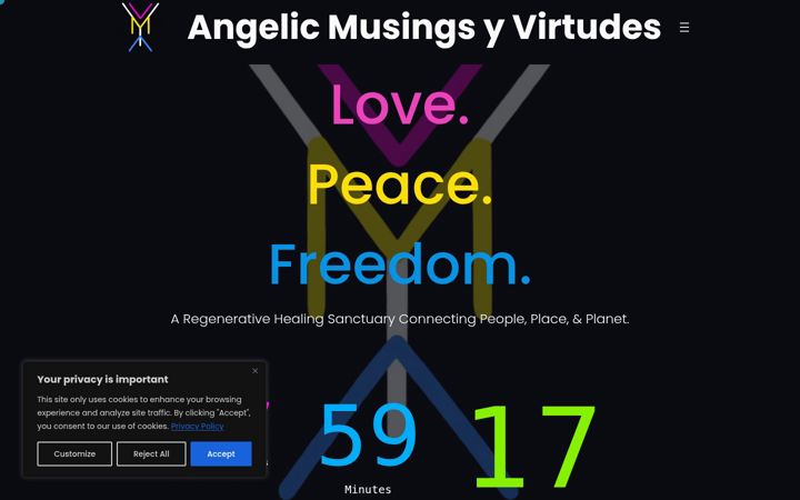 Screenshot of amyv.me