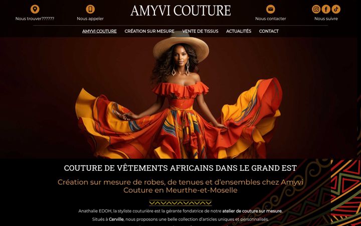 Screenshot of amyvi-couture.fr