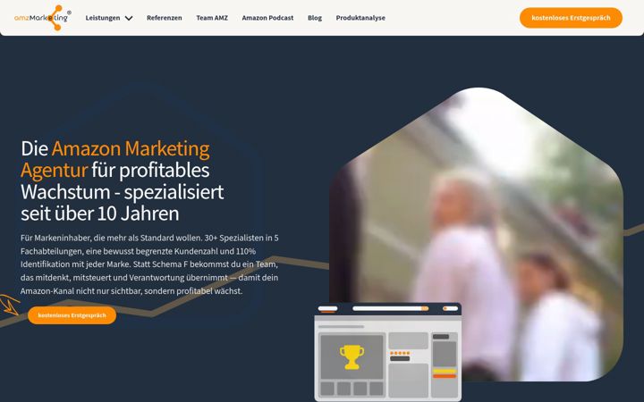 Екранна снимка на amz-marketing.de