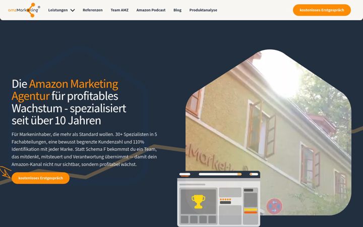 Screenshot of amz-marketingagency.com