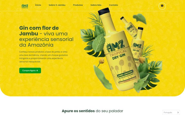 Screenshot of amzgin.com.br
