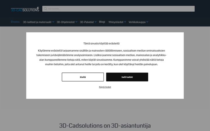 Skærmbillede af an-cadsolutions.fi