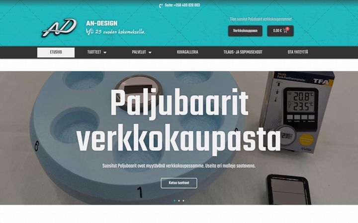 Screenshot di an-design.fi