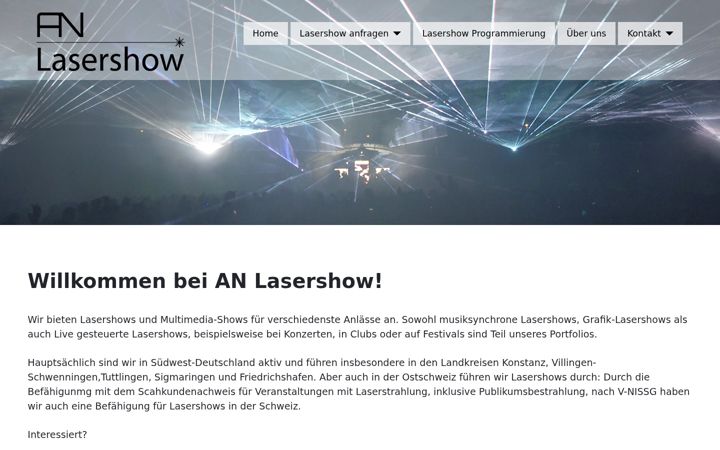 Screenshot of an-lasershow.de