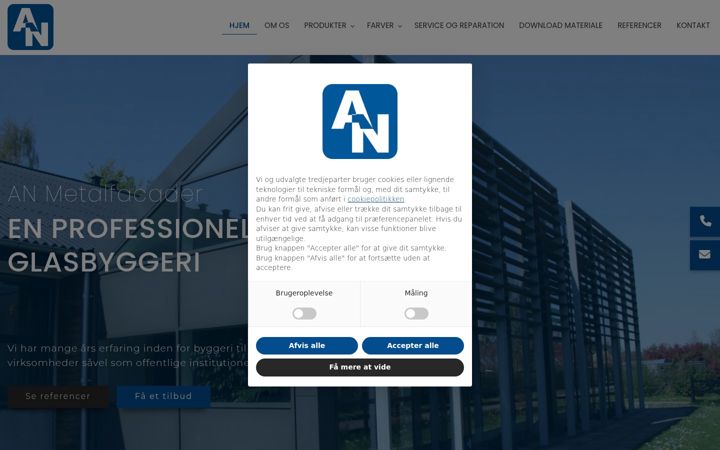 Screenshot of an-metal.dk