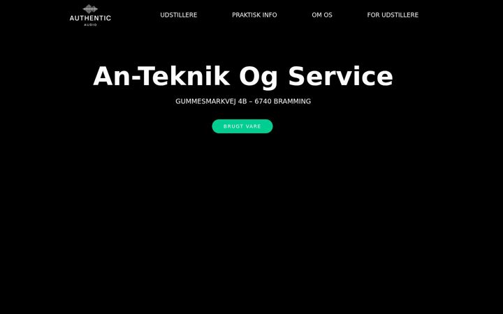 Screenshot stránky an-teknik.dk