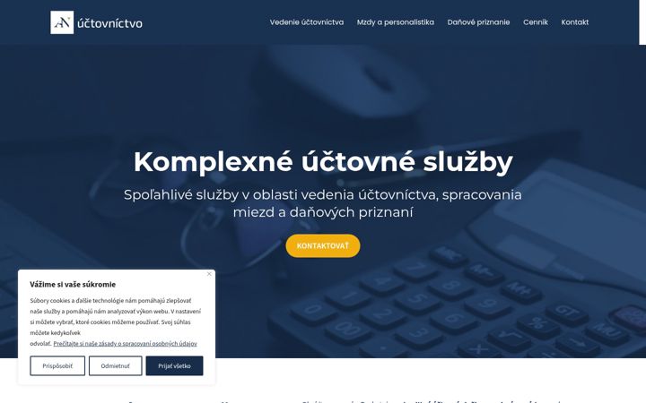 Screenshot of an-uctovnictvo.sk