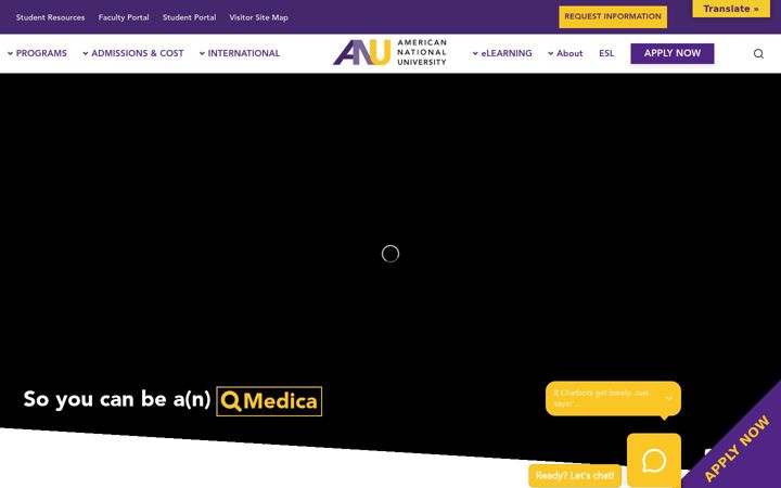 Screenshot of an.edu