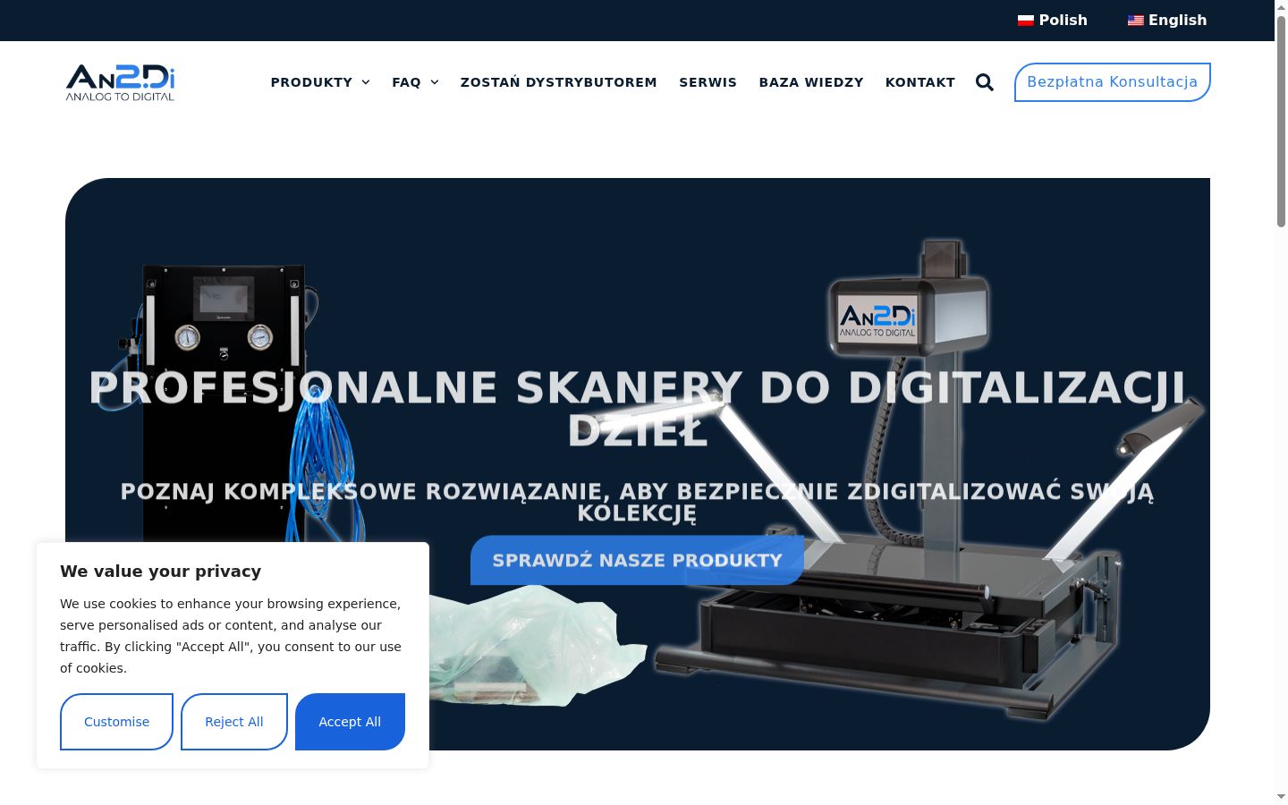 Screenshot del banner di consenso mostrato prima di qualsiasi interazione