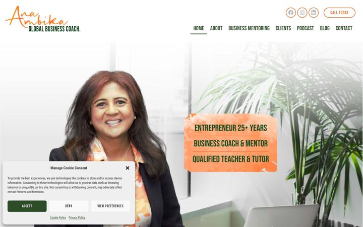 Screenshot of ana-ambika.com