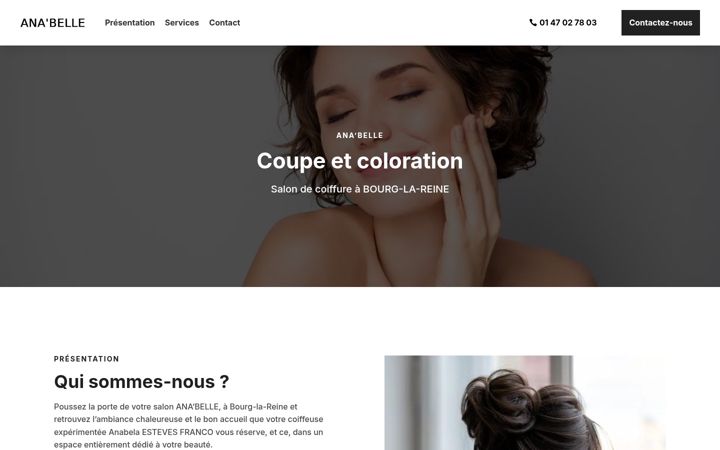 Screenshot of ana-belle-coiffure-92.fr