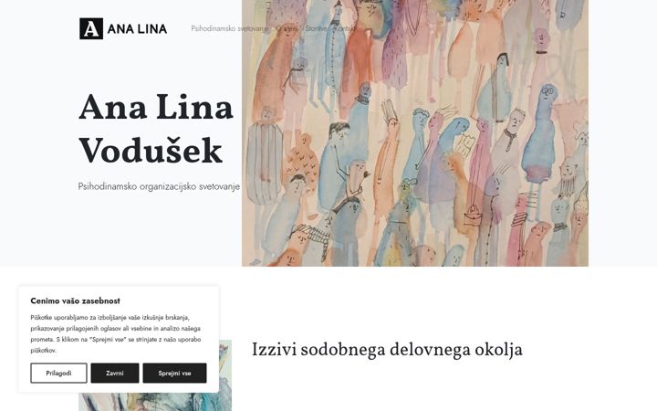 Screenshot of ana-lina-vodusek.si